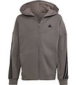adidas Performance Cardigan - U FI 3S FZ HD - Grå adidas Performance Cardigan - U FI 3S FZ HD - Grå