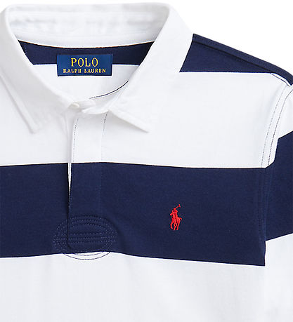 Polo Ralph Lauren Polobluse - C Core - Navy/Hvidstribet Polo Ralph Lauren Polobluse - C Core - Navy/Hvidstribet
