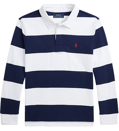 Polo Ralph Lauren Polobluse - C Core - Navy/Hvidstribet Polo Ralph Lauren Polobluse - C Core - Navy/Hvidstribet