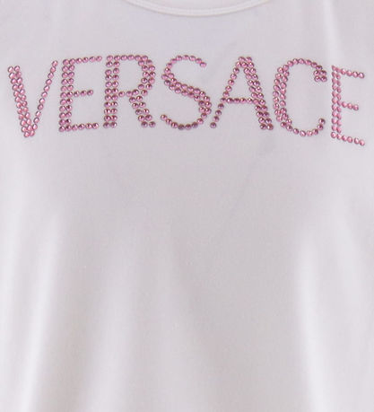 Versace T-shirt - Hvid/Pink m. Similisten Versace T-shirt - Hvid/Pink m. Similisten