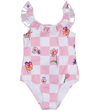 Versace Badedragt - Tutu Pink/Hvidternet m. Blomster Versace Badedragt - Tutu Pink/Hvidternet m. Blomster