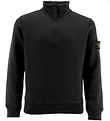 Stone Island Sweatshirt m. Lynlås - Sort Stone Island Sweatshirt m. Lynlås - Sort