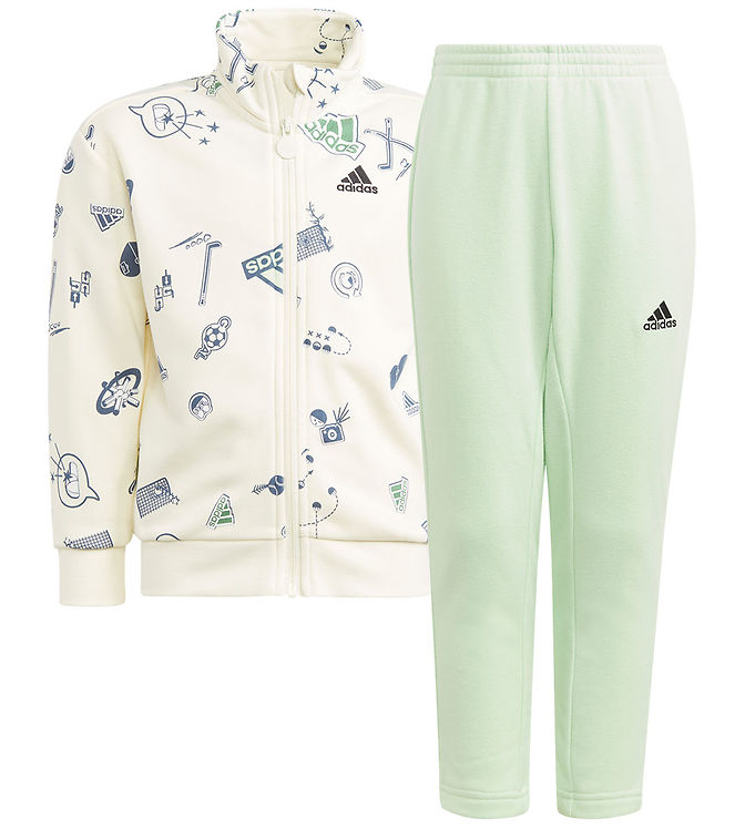 adidas Performance Sweatsæt - LK BLUV TS - Hvid/Grøn