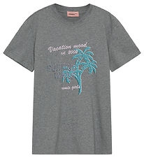 Designers Remix T-shirt - Brixton - Grey Melange m. Print Designers Remix T-shirt - Brixton - Grey Melange m. Print