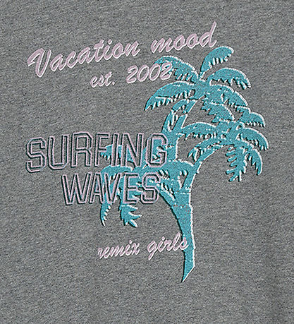 Designers Remix T-shirt - Brixton - Grey Melange m. Print Designers Remix T-shirt - Brixton - Grey Melange m. Print