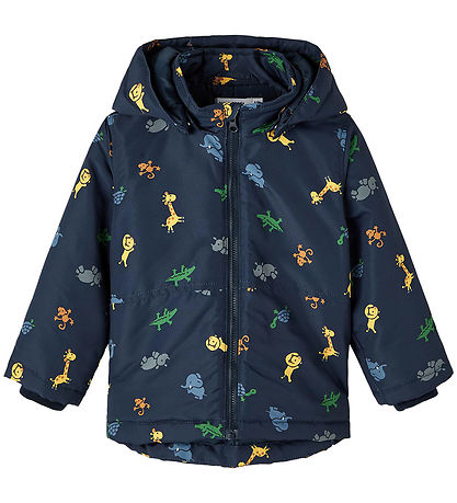 Name It Dynejakke - NbmMax - Dark Sapphire m. Print Name It Dynejakke - NbmMax - Dark Sapphire m. Print