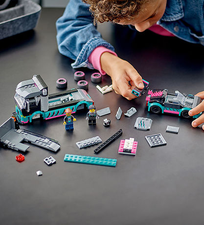 LEGO® City - Racerbil Og Biltransporter 60406 - 328 Dele