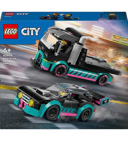 LEGO® City - Racerbil Og Biltransporter 60406 - 328 Dele LEGO® City - Racerbil Og Biltransporter 60406 - 328 Dele