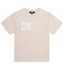 DKNY T-shirt - Creme m. Hvid DKNY T-shirt - Creme m. Hvid
