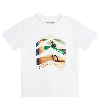 Zadig & Voltaire T-shirt - Toby - White w. Surfer Zadig & Voltaire T-shirt - Toby - White w. Surfer