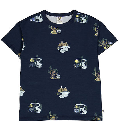 Müsli T-shirt - Camp - Night Blue/Balsam Blue/Cashew Müsli T-shirt - Camp - Night Blue/Balsam Blue/Cashew