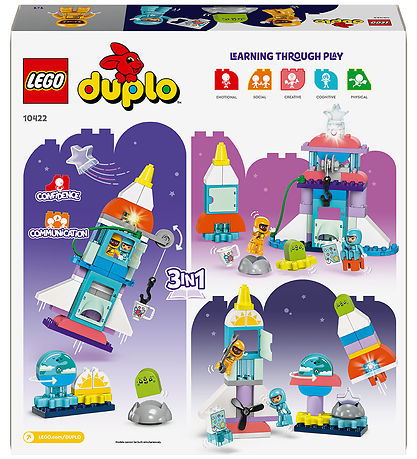 LEGO® DUPLO - 3-i-1-Eventyr Med Rumfærge 10422 - 58 Dele LEGO® DUPLO - 3-i-1-Eventyr Med Rumfærge 10422 - 58 Dele