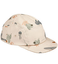 Liewood Kasket - Rory Printed Cap - Sea Creature/Sandy Liewood Kasket - Rory Printed Cap - Sea Creature/Sandy