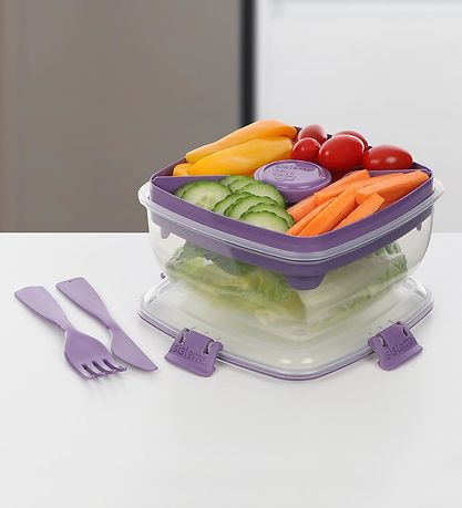Sistema Madkasse - Salad To Go 1,1L - Lilla Sistema Madkasse - Salad To Go 1,1L - Lilla