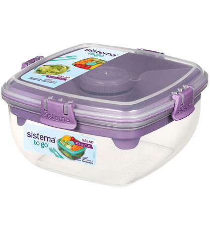 Sistema Madkasse - Salad To Go 1,1L - Lilla Sistema Madkasse - Salad To Go 1,1L - Lilla