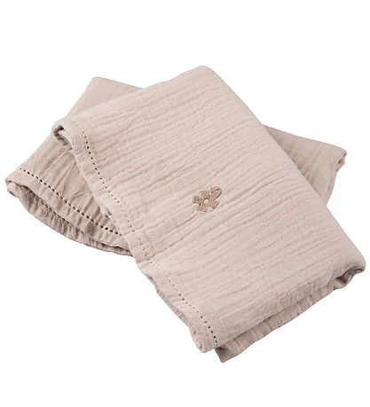 Sebra Pusleunderlag - 2-pak - Musselin - Seabreeze Beige