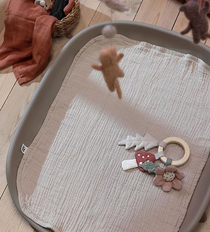 Sebra Pusleunderlag - 2-pak - Musselin - Seabreeze Beige