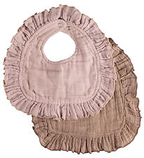 Sebra Savlesmække - 2-pak - Musselin - Rosa/Brun Sebra Savlesmække - 2-pak - Musselin - Rosa/Brun