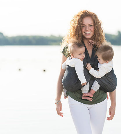 Mini Monkey Slynge til Tvillinger - Sort Mini Monkey Slynge til Tvillinger - Sort