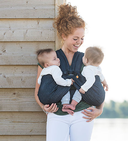 Mini Monkey Slynge til Tvillinger - Sort Mini Monkey Slynge til Tvillinger - Sort