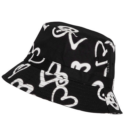 Molo Bucket Hat - Six - Sprayed Hearts Molo Bucket Hat - Six - Sprayed Hearts