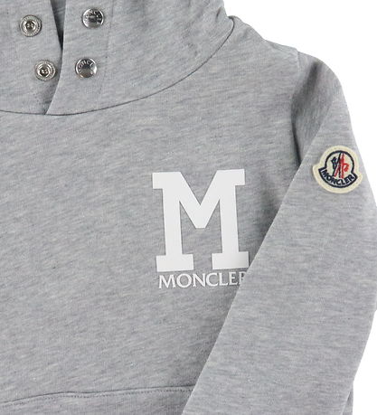 Moncler Hættetrøje - Gråmeleret Moncler Hættetrøje - Gråmeleret