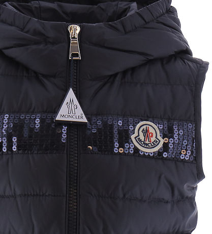 Moncler Dunvest - Esi - Navy m. Pailletter
