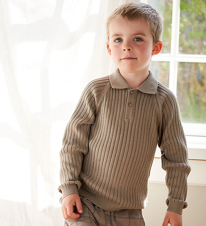 Müsli Bluse - Strik Rib - Cashew