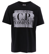 C.P. Company T-shirt - Sort m. Hvid C.P. Company T-shirt - Sort m. Hvid