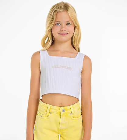 Tommy Hilfiger Top - Monotypie Rib - Weiß