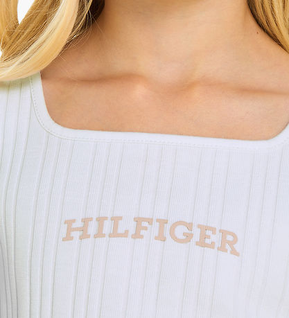 Tommy Hilfiger Top - Monotypie Rib - Weiß
