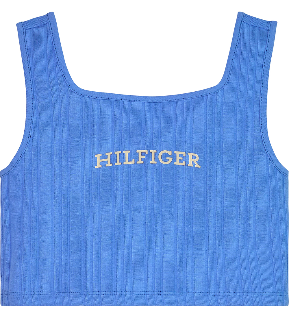 Tommy Hilfiger Top - Beschnitten - Rib - Blue Zauber m. Weiß - Tommy Hilfiger - 16 Jahre (176) - Tanktops