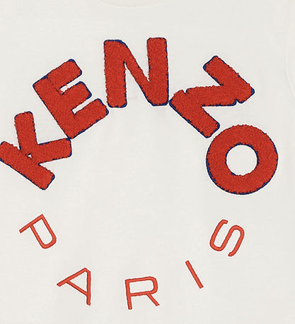 Kenzo T-shirt - Ivory m. Rød Kenzo T-shirt - Ivory m. Rød
