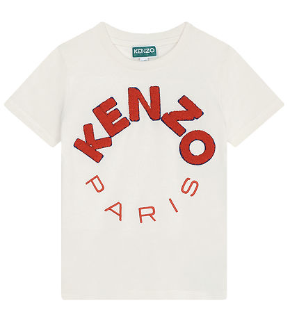 Kenzo T-shirt - Ivory m. Rød Kenzo T-shirt - Ivory m. Rød