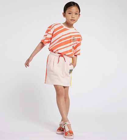 Kenzo Sweatnederdel - Veiled Pink m. Orange/Gul Kenzo Sweatnederdel - Veiled Pink m. Orange/Gul