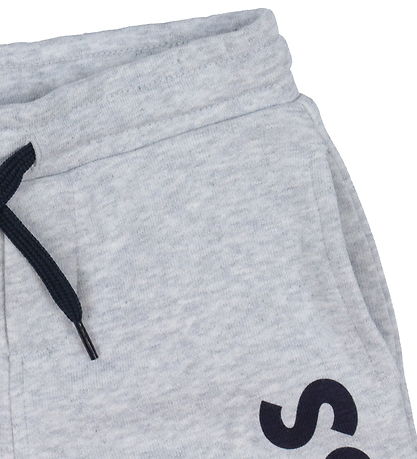BOSS Sweatshorts - Gråmeleret m. Navy BOSS Sweatshorts - Gråmeleret m. Navy