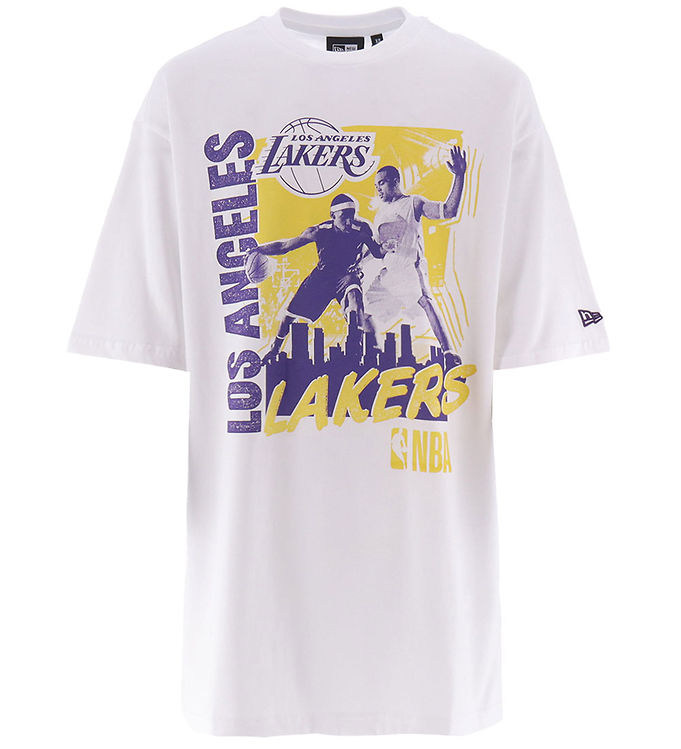 New Era T-Shirt - NBA Player Graphic - Lakers - Hvid