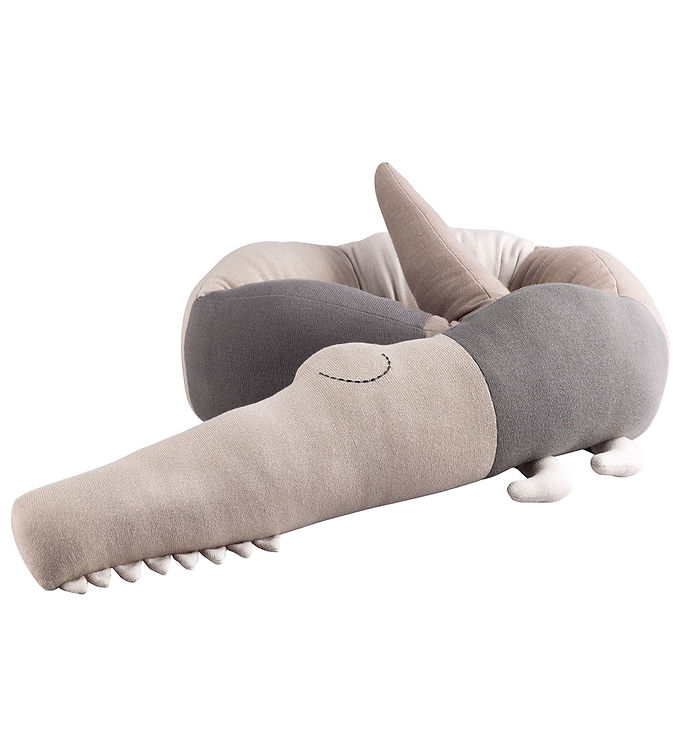 Sebra Strikket Pude/Sengerand - Sleepy Croc - Seabreeze Beige