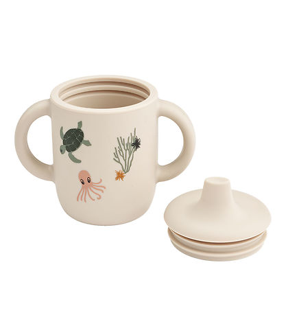 Liewood Kop m. Tud - Neil Sippy Cup - Silikone - Sea Creature/Sa Liewood Kop m. Tud - Neil Sippy Cup - Silikone - Sea Creature/Sa