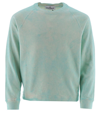 Stone Island Sweatshirt - Lysegrønmeleret Stone Island Sweatshirt - Lysegrønmeleret