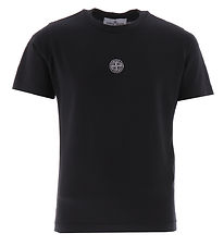 Stone Island T-shirt - Sort m. Hvid Stone Island T-shirt - Sort m. Hvid