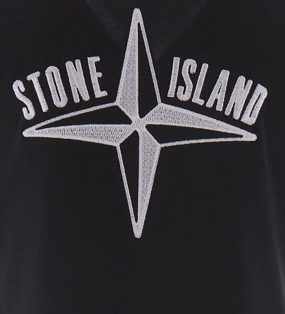 Stone Island T-shirt - Sort m. Hvid Stone Island T-shirt - Sort m. Hvid