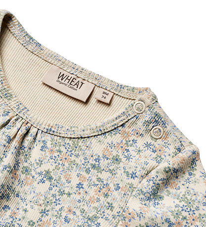 Wheat Body l/æ - Rib - Elmine - Sandshell Mini Flowers Wheat Body l/æ - Rib - Elmine - Sandshell Mini Flowers