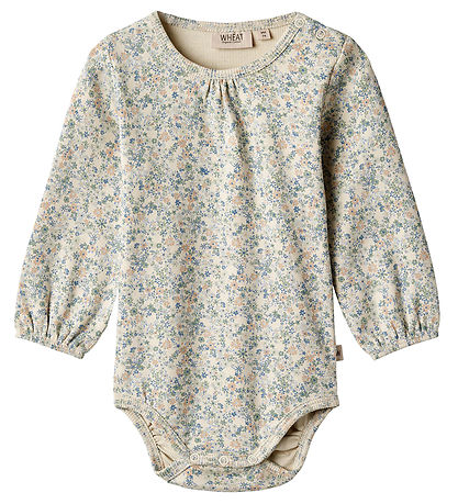 Wheat Body l/æ - Rib - Elmine - Sandshell Mini Flowers Wheat Body l/æ - Rib - Elmine - Sandshell Mini Flowers
