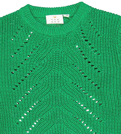 The New Bluse - Strik - TnJiva - Bright Green m. Glimmer The New Bluse - Strik - TnJiva - Bright Green m. Glimmer