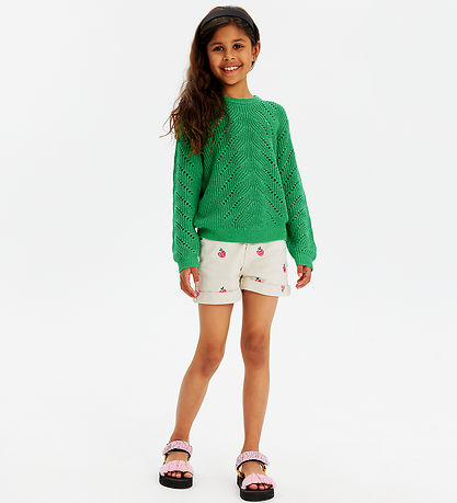 The New Bluse - Strik - TnJiva - Bright Green m. Glimmer The New Bluse - Strik - TnJiva - Bright Green m. Glimmer