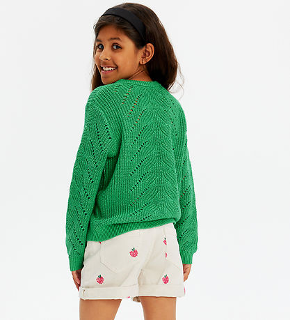 The New Bluse - Strik - TnJiva - Bright Green m. Glimmer