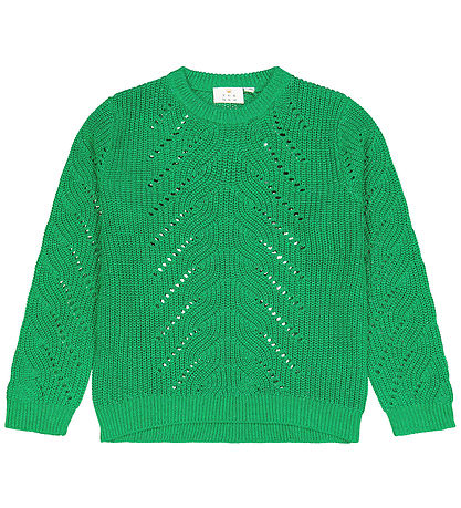 The New Bluse - Strik - TnJiva - Bright Green m. Glimmer The New Bluse - Strik - TnJiva - Bright Green m. Glimmer