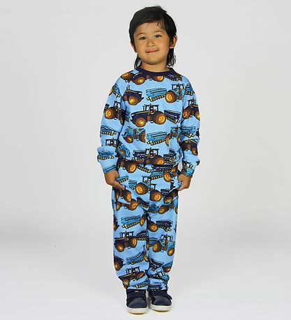 Småfolk Sweatpants - Blue Grotto m. Traktorer Småfolk Sweatpants - Blue Grotto m. Traktorer