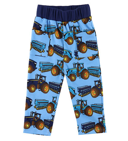 Småfolk Sweatpants - Blue Grotto m. Traktorer Småfolk Sweatpants - Blue Grotto m. Traktorer